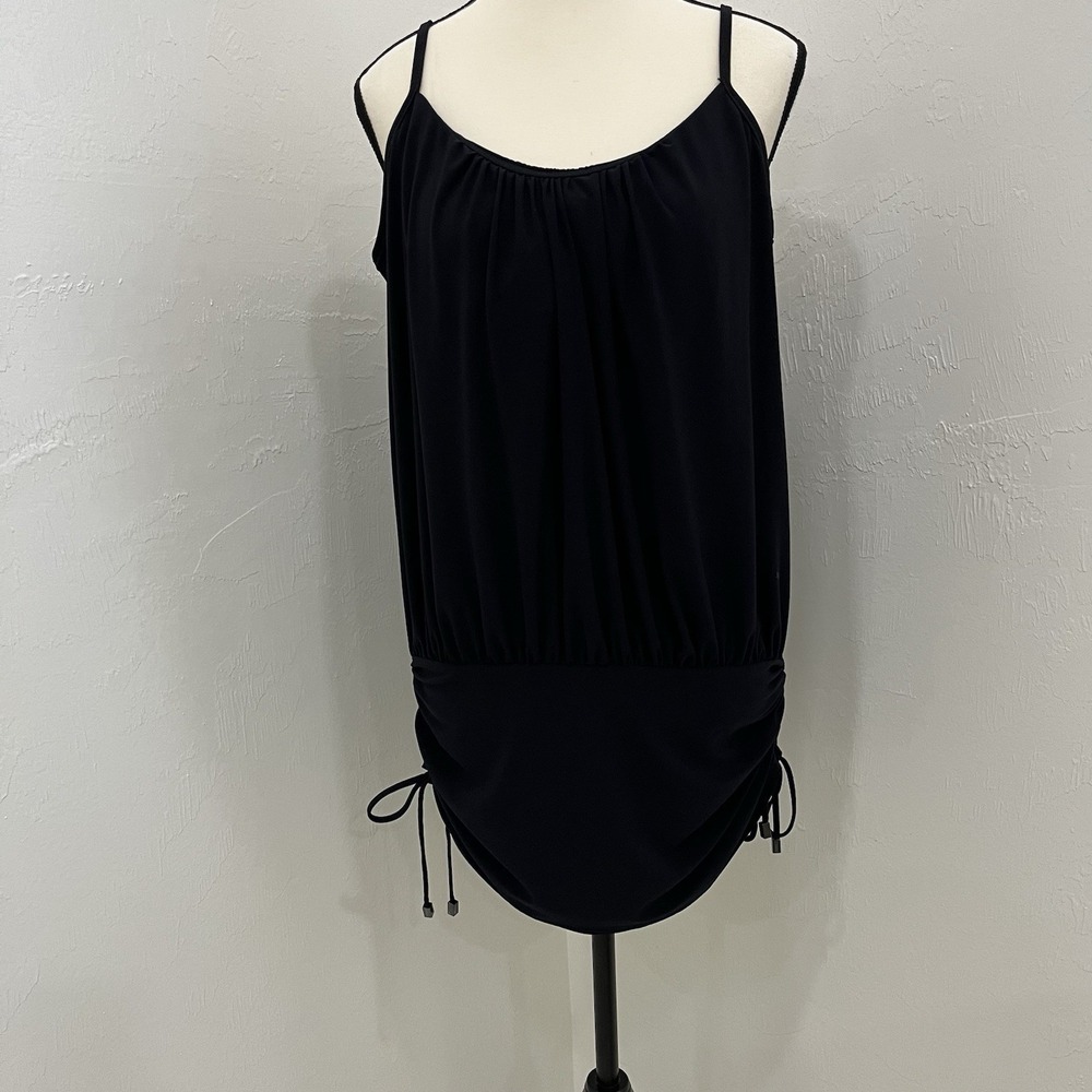 MAGICSUIT JERSEY HALTER BLACK  SWIM COVER UP MINI DRESS SIZE 16 WOMEN BEACH‎